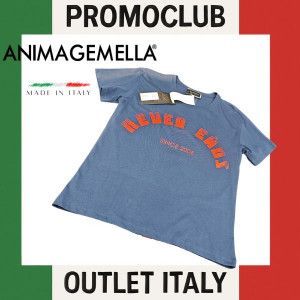 Мъжка тениска Anima Gemella NEVER ENDS - синя, размер S, 100% памук, Италия